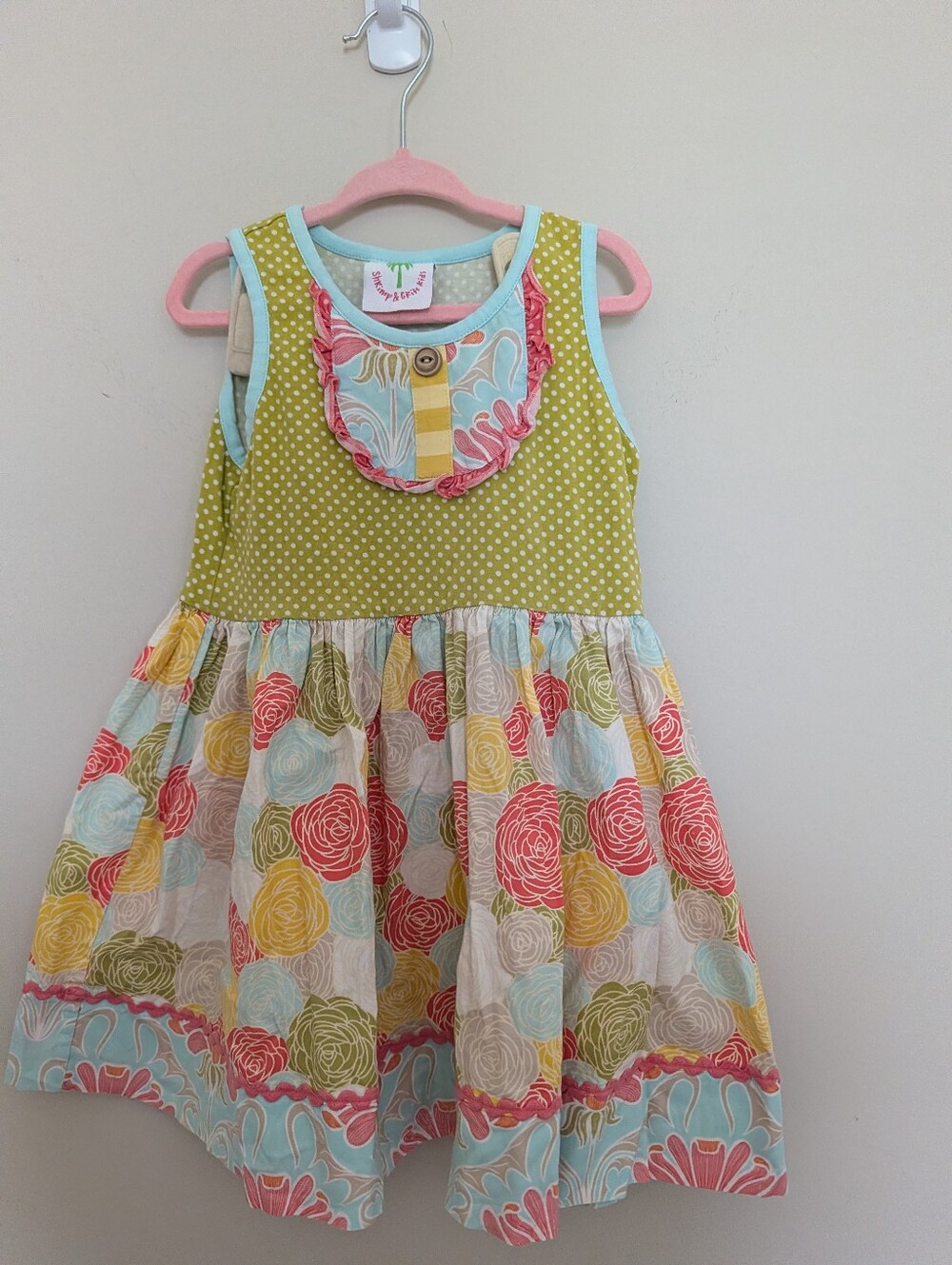 Shrimp & Grit kids multicolored floral dress Size Small (4t-5t)